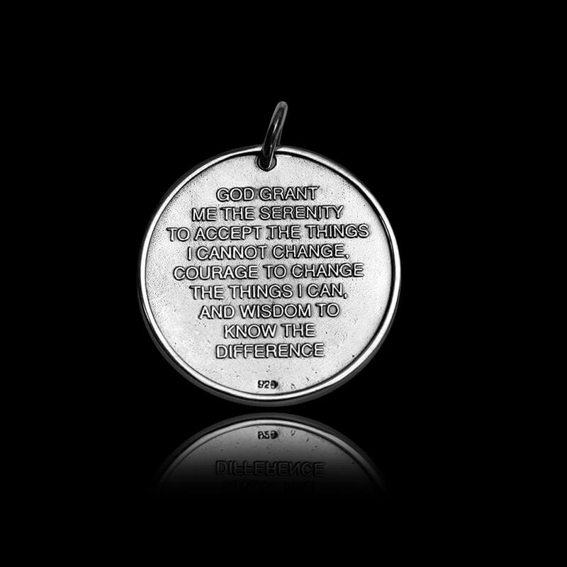 Holy Praying Hands 925 Sterling Silver Coin Pendant