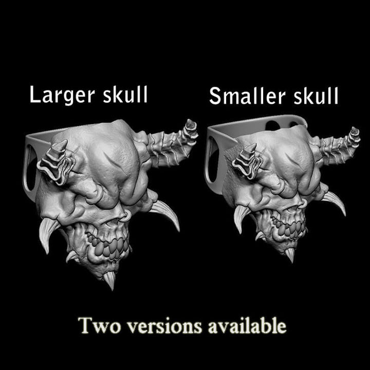 Horned Demon 925 Sterling Silver Skull Ring