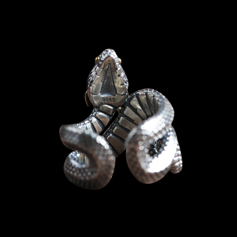 Horned Snake 925 Sterling Silver Ring