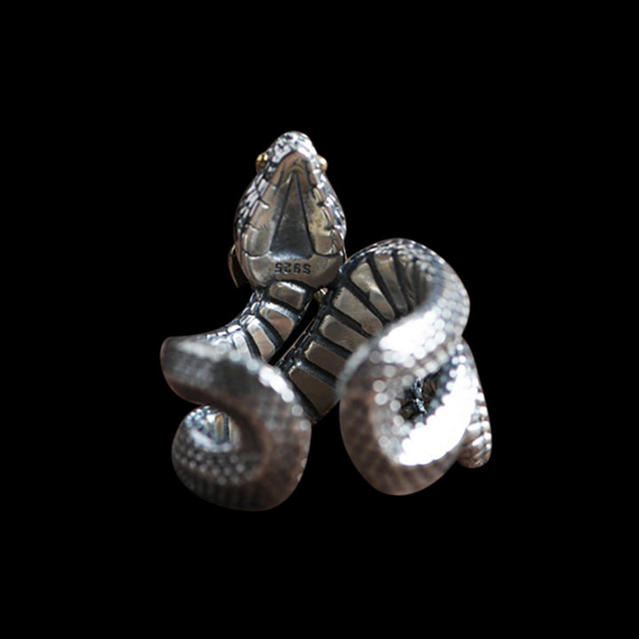 Horned Snake 925 Sterling Silver Ring