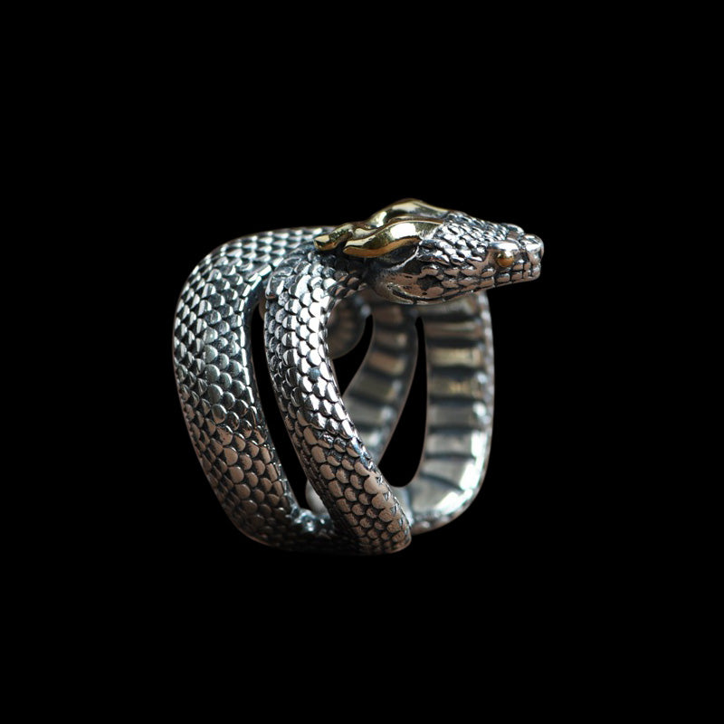 Horned Snake 925 Sterling Silver Ring