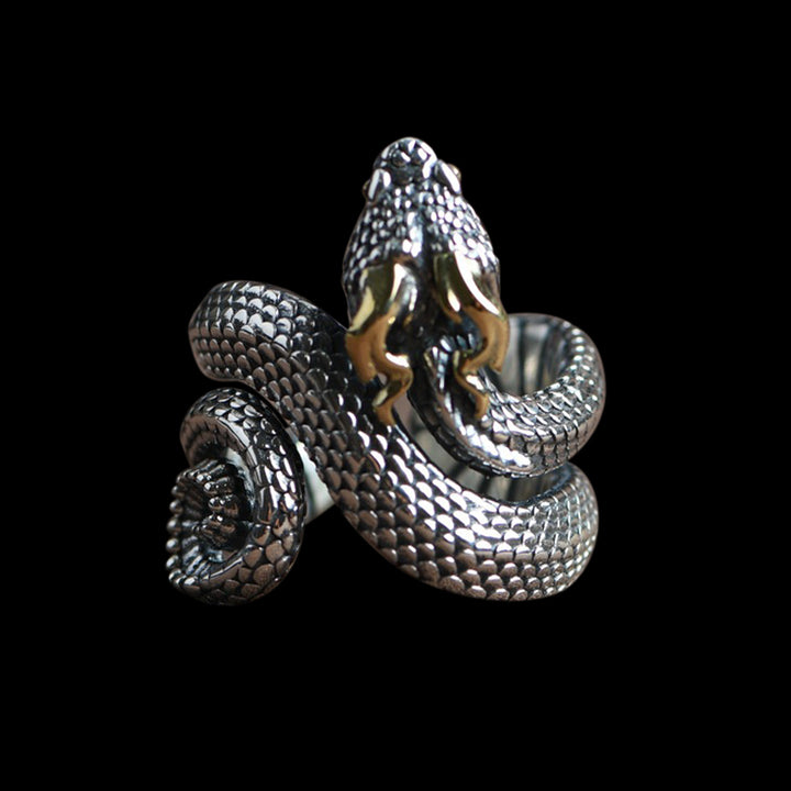 Horned Snake 925 Sterling Silver Ring