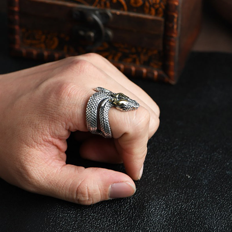 Horned Snake 925 Sterling Silver Ring