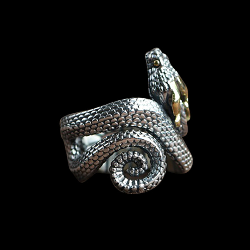 Horned Snake 925 Sterling Silver Ring
