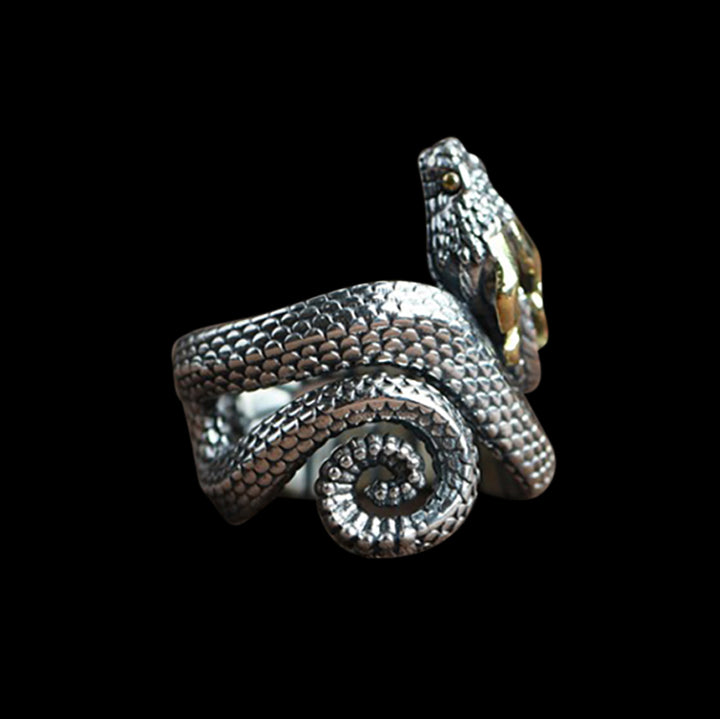 Horned Snake 925 Sterling Silver Ring