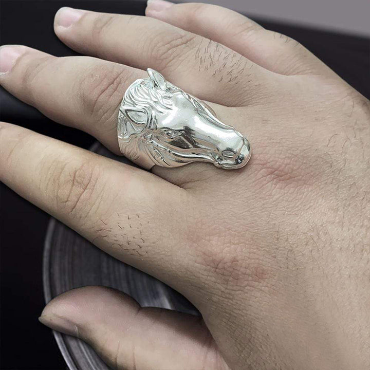 Horse Head 925 Sterling Silver Ring