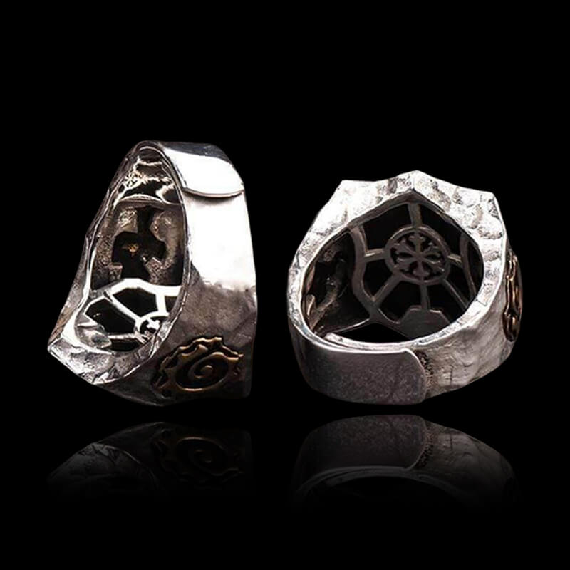 Horus Eyes 925 Sterling Silver Egypt Mythology Ring