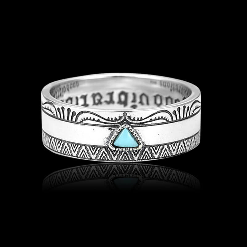 Indian 925 Sterling Silver Turquoise Ring 01 | RoyalLuster.com