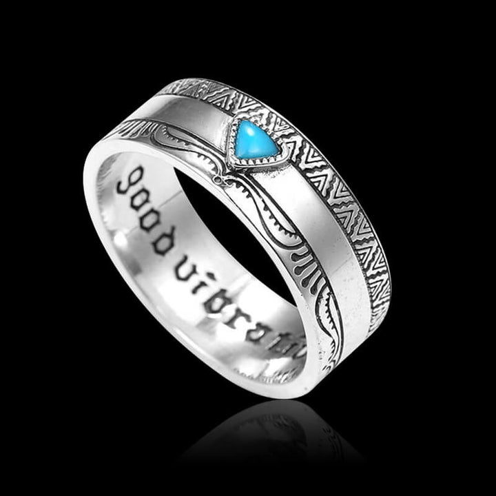 Indian 925 Sterling Silver Turquoise Ring 03 | RoyalLuster.com