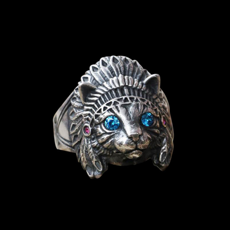 Chief Cat 925 Sterling Silver Ring