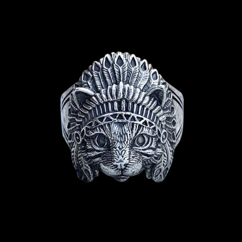Chief Cat 925 Sterling Silver Ring