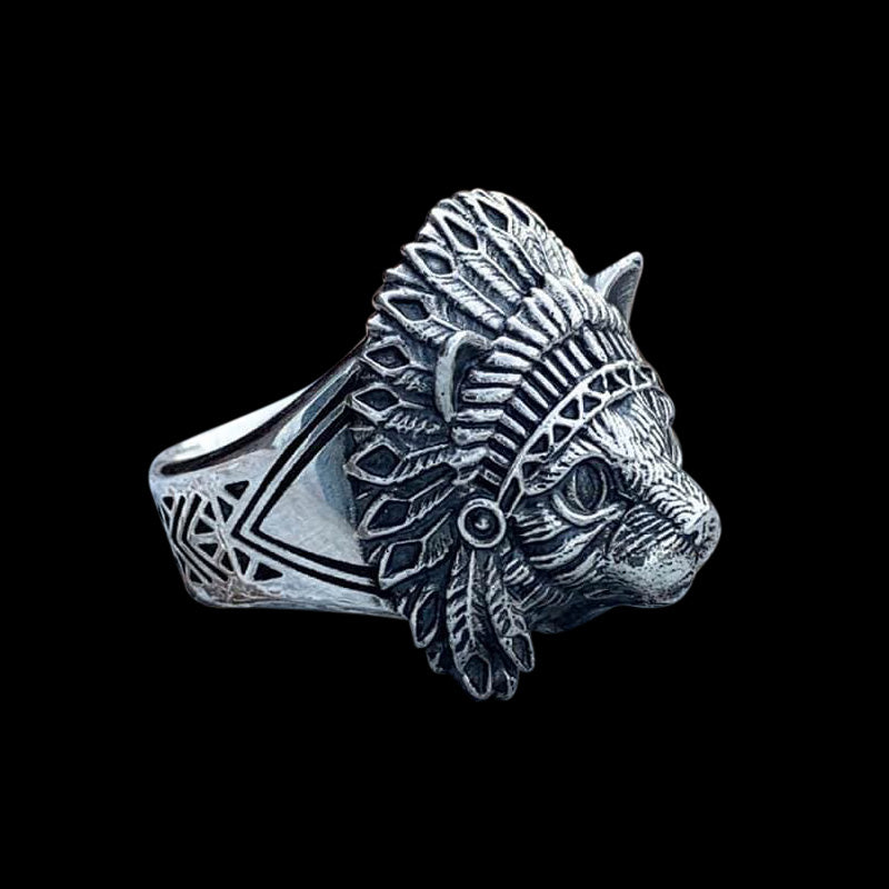 Chief Cat 925 Sterling Silver Ring