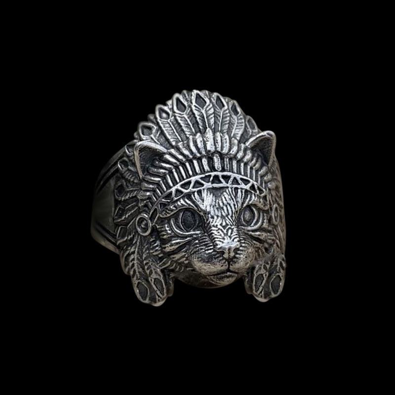 Chief Cat 925 Sterling Silver Ring