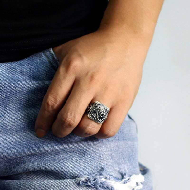 Indian Portrait 925 Sterling Silver Ring