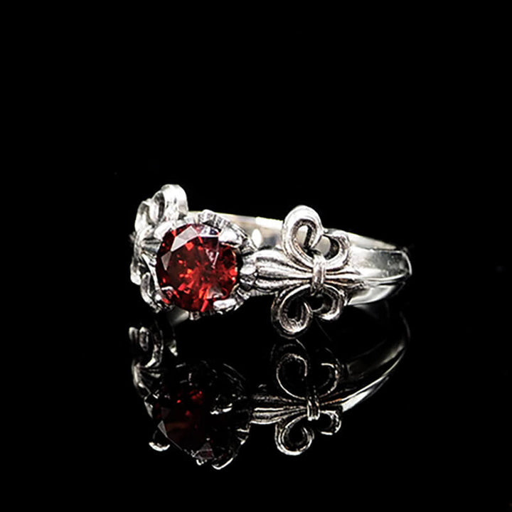 Iris Inlaid Gemstone 925 Sterling Silver Ring