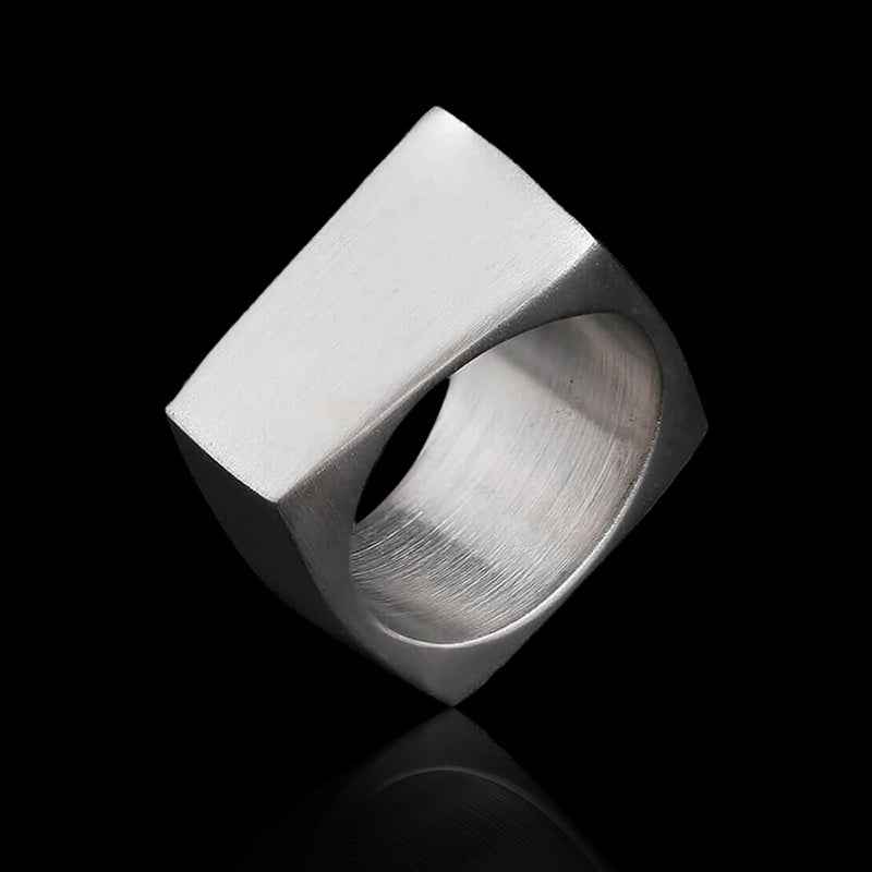 Irregular 925 Sterling Silver Minimalist Ring 01 | RoyalLuster.com