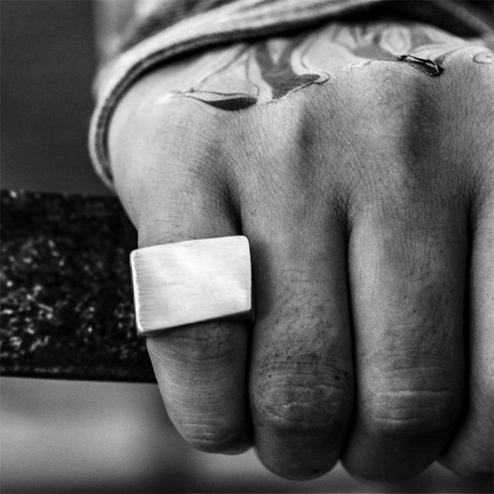 Irregular 925 Sterling Silver Minimalist Ring 02 | RoyalLuster.com