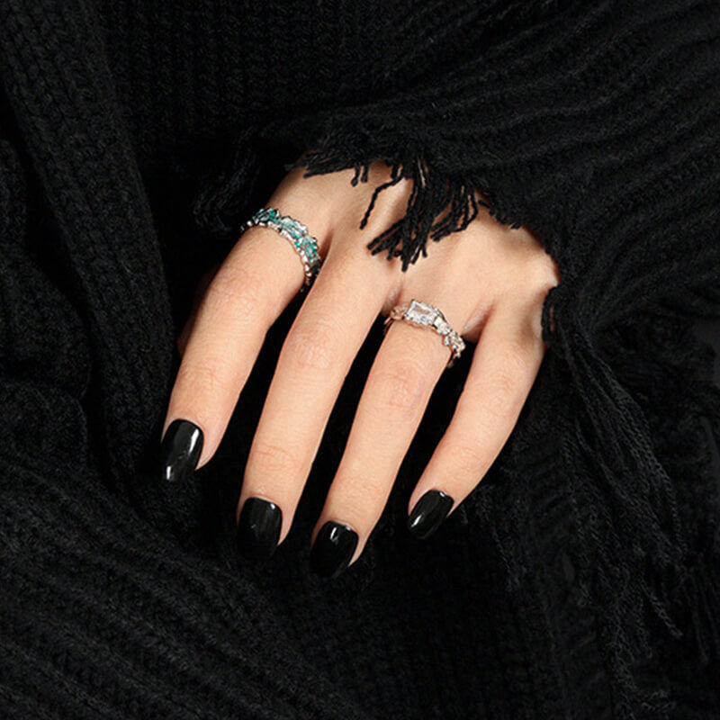 Irregular Drip Glaze 925 Sterling Silver Women's Ring 04 | RoyalLuster.com
