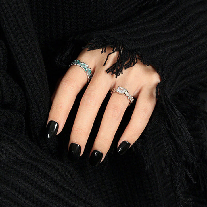 Irregular Drip Glaze 925 Sterling Silver Women's Ring 04 | RoyalLuster.com
