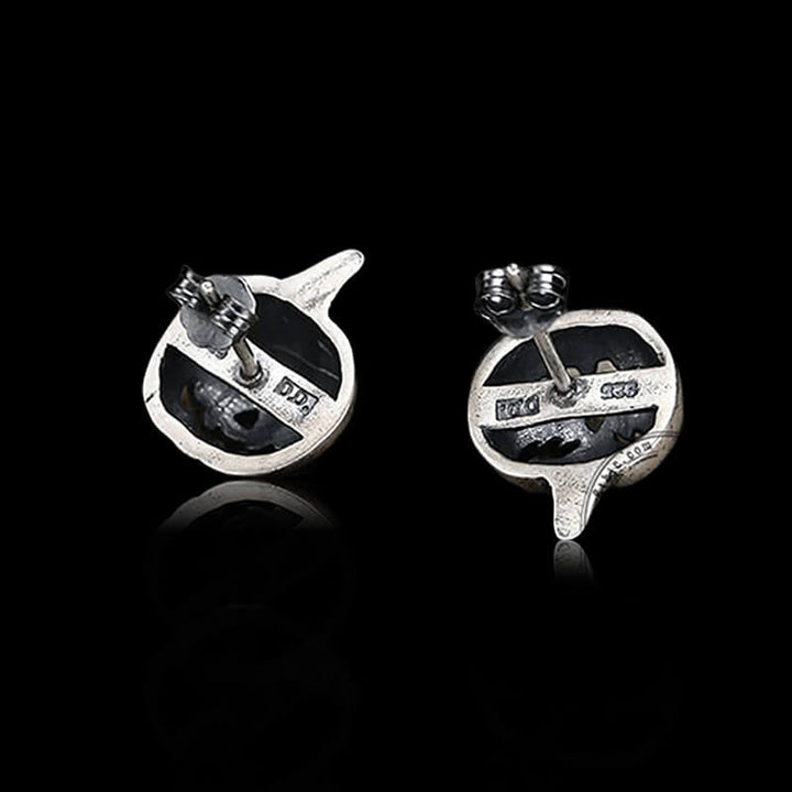 Jack-O'-Lantern 925 Sterling Silver Stud Earrings