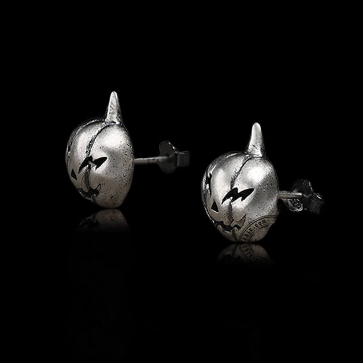 Jack-O'-Lantern 925 Sterling Silver Stud Earrings