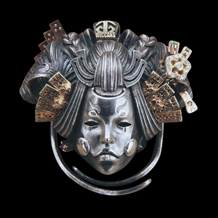 Japanese Geisha 925 Sterling Silver Ring