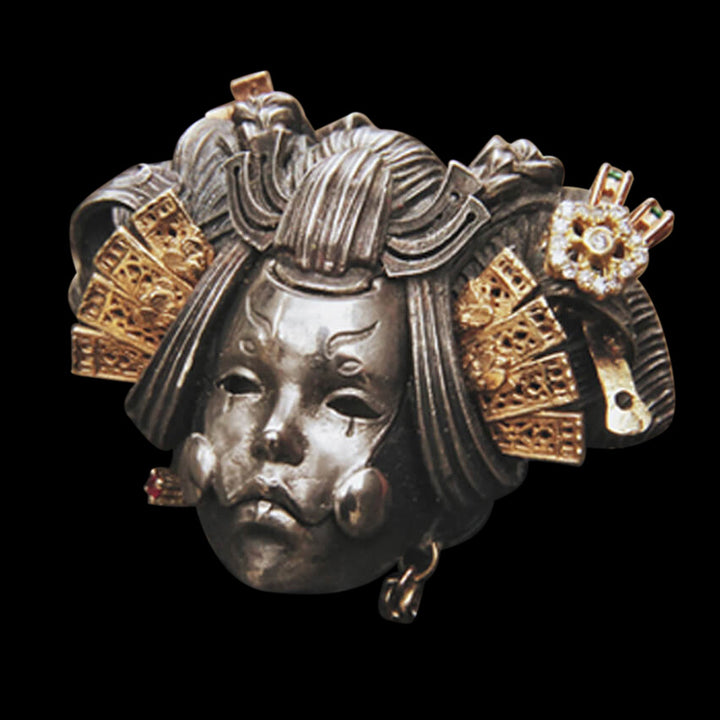 Japanese Geisha 925 Sterling Silver Ring