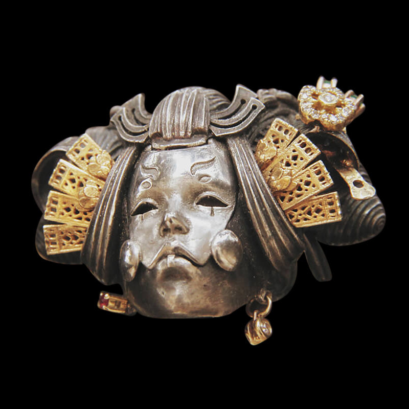 Japanese Geisha 925 Sterling Silver Ring