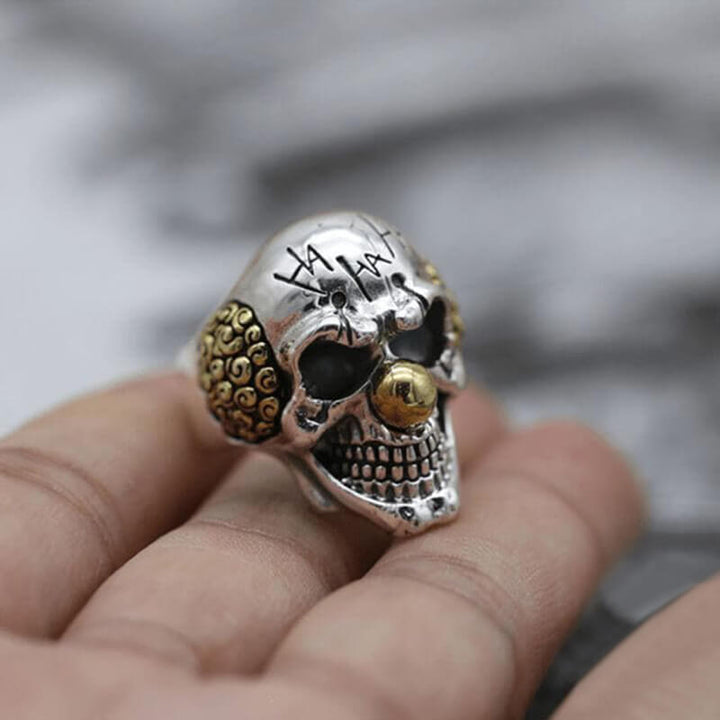 Joker 925 Sterling Silver Skull Ring