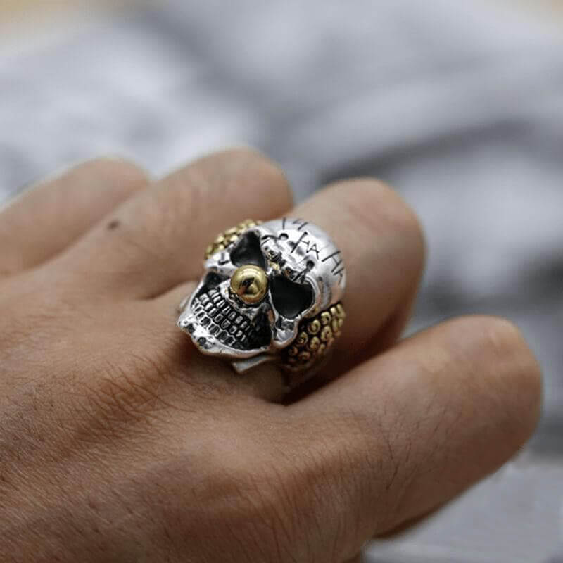 Joker 925 Sterling Silver Skull Ring
