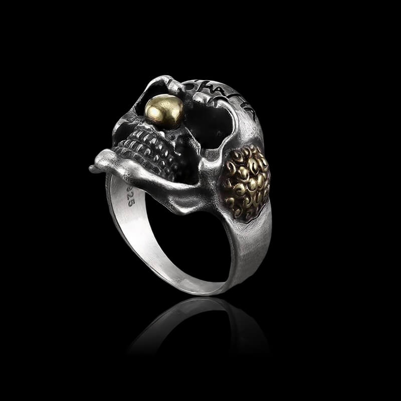 Joker 925 Sterling Silver Skull Ring