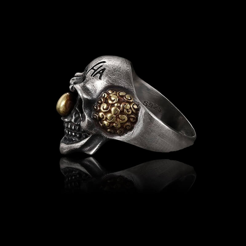 Joker 925 Sterling Silver Skull Ring