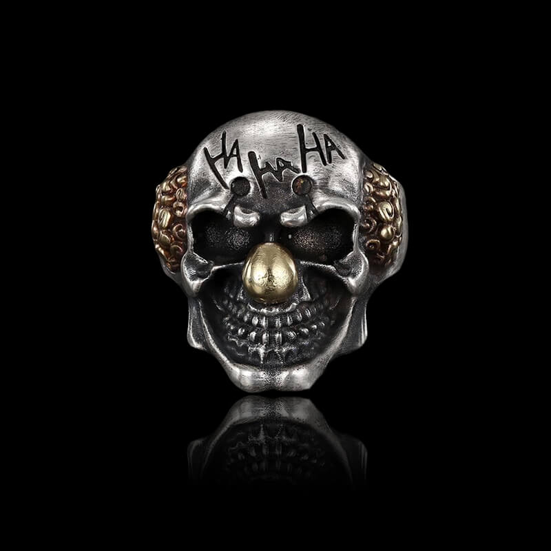 Joker 925 Sterling Silver Skull Ring
