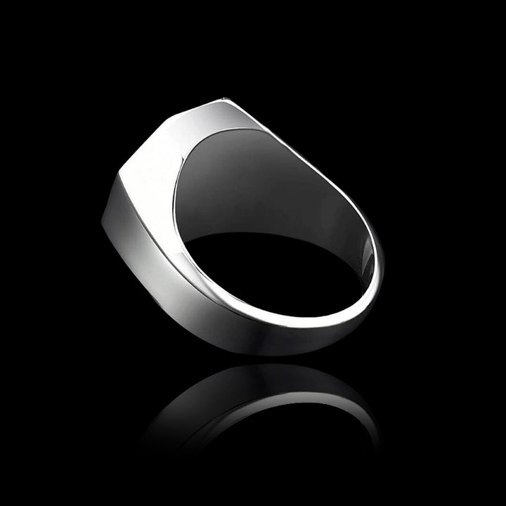 Personalized Polished 925 Sterling Silver Octagon Ring