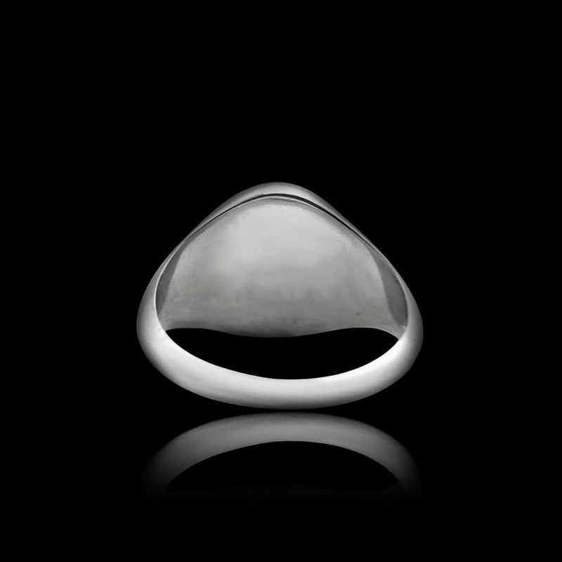 Personalized Polished 925 Sterling Silver Round Ring
