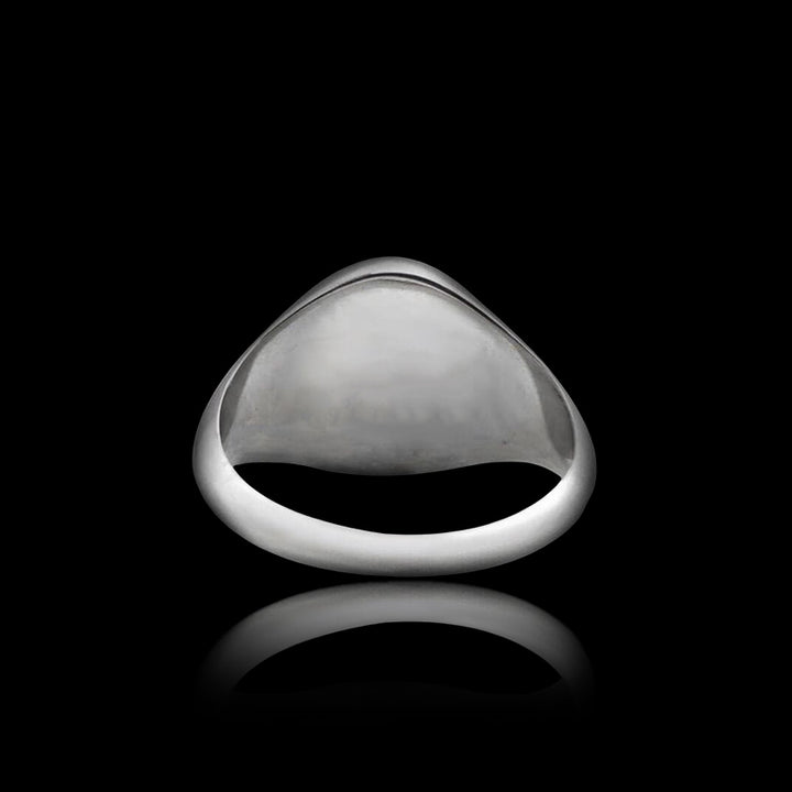 Personalized Polished 925 Sterling Silver Round Ring