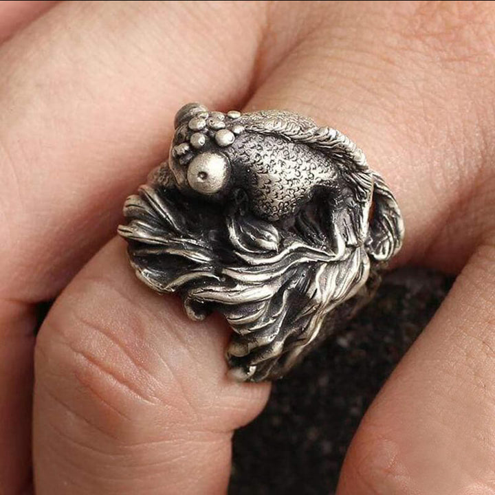 Lucky Carp 925 Sterling Silver Ring