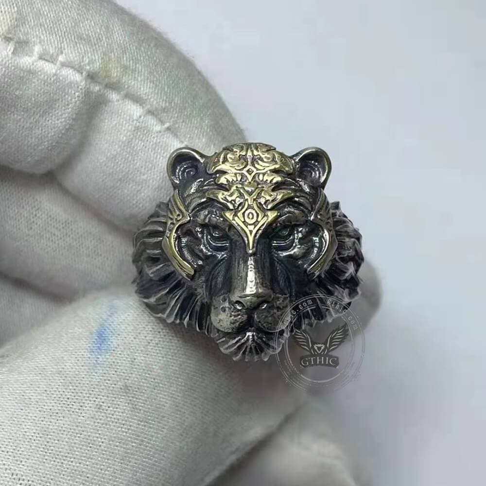 Majestic Tiger Head 925 Sterling Silver Ring