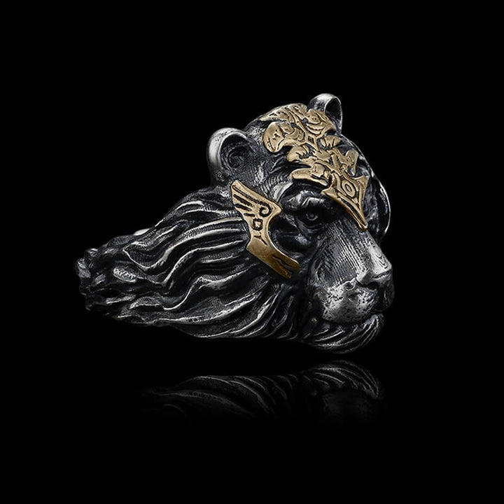 Majestic Tiger Head 925 Sterling Silver Ring
