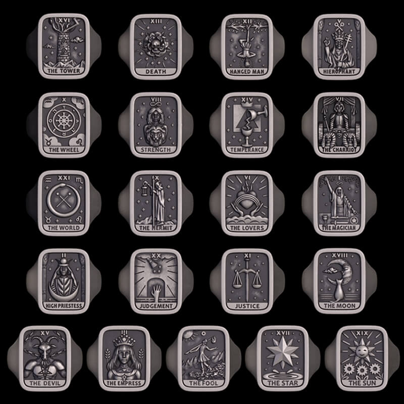Major Arcana Tarot Sterling Silver Ring | RoyalLuster.com