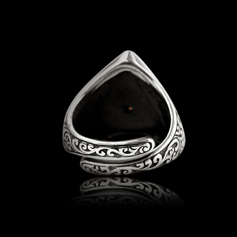Masonic Eye of Providence 925 Sterling Silver Adjustable Ring