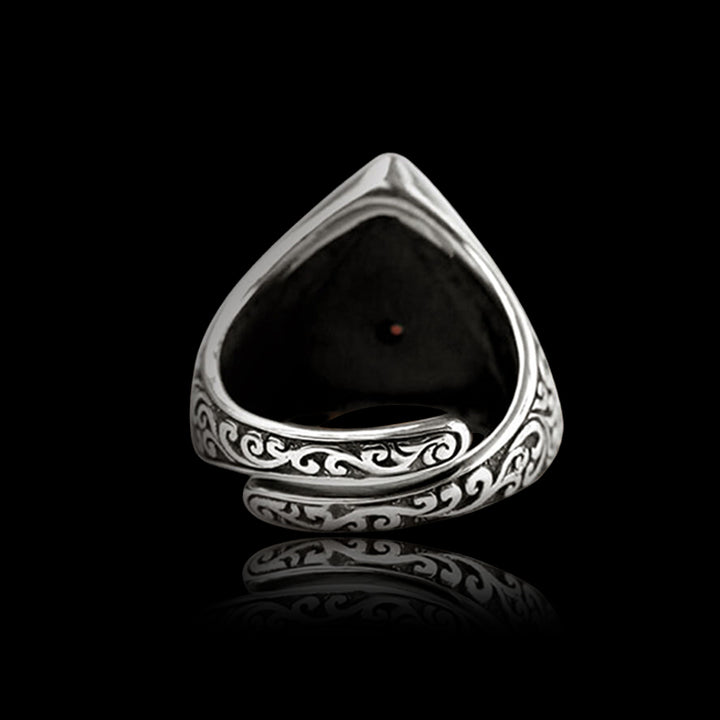 Masonic Eye of Providence 925 Sterling Silver Adjustable Ring