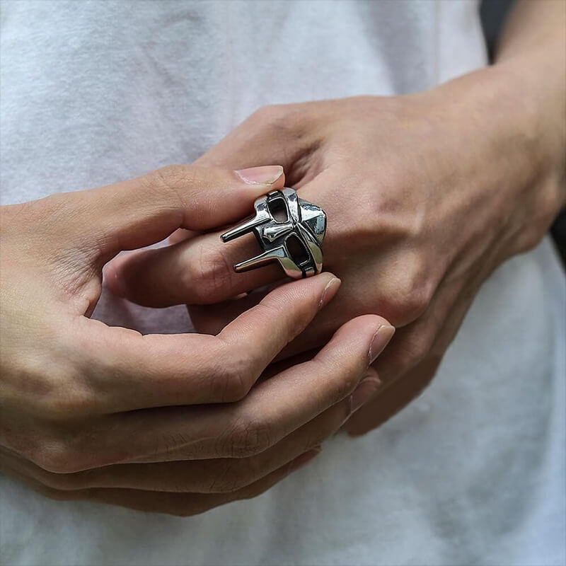 MF DOOM Mask 925 Sterling Silver Ring