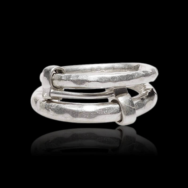 Minimalist 925 Sterling Silver Double Ring 01 | RoyalLuster.com