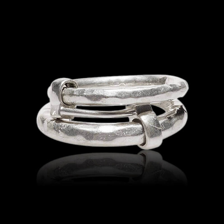 Minimalist 925 Sterling Silver Double Ring 01 | RoyalLuster.com