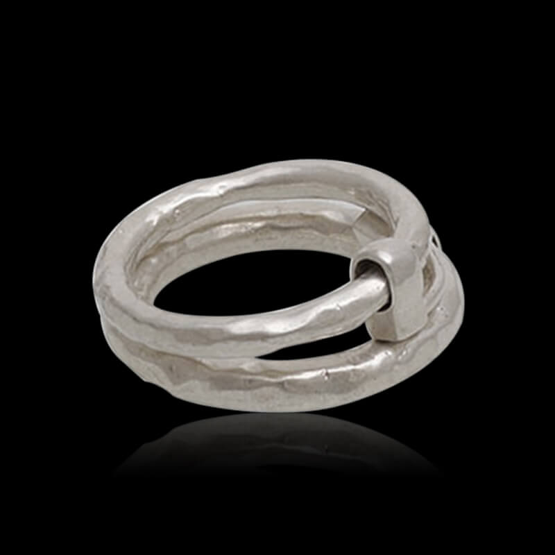 Minimalist 925 Sterling Silver Double Ring 03 | RoyalLuster.com