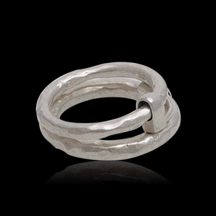 Minimalist 925 Sterling Silver Double Ring 03 | RoyalLuster.com