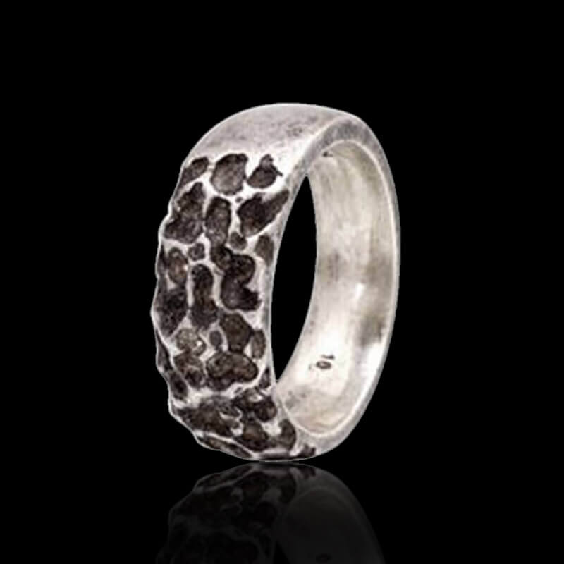 Minimalist Aerolite 925 Sterling Silver Ring 03 | RoyalLuster.com