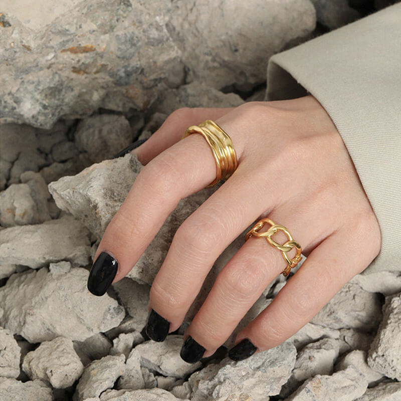 Minimalist Irregular 925 Sterling Silver Open Ring