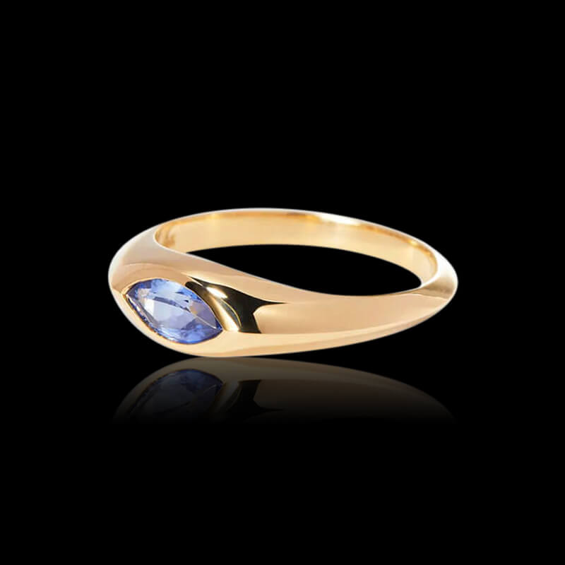 Minimalist Marquise 925 Sterling Silver Engagement Ring 01 | RoyalLuster.com
